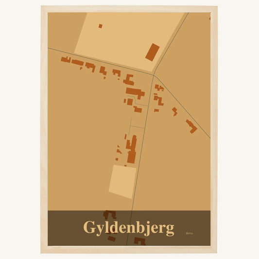 Gyldenbjerg plakat – Firkantet 2026 – Lys pastel brun