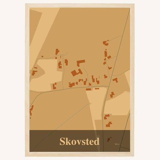 Skovsted plakat – Firkantet 2026 – Lys pastel brun