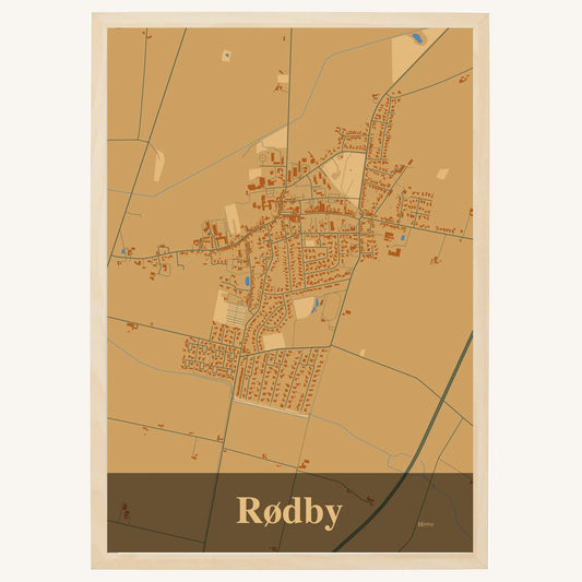 Rødby plakat – Firkantet 2026 – Lys pastel brun