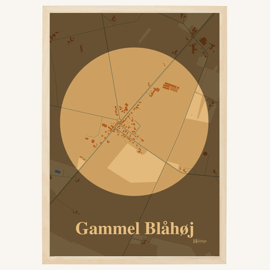 Gammel Blåhøj plakat – Centrum 2026 – Lys pastel brun