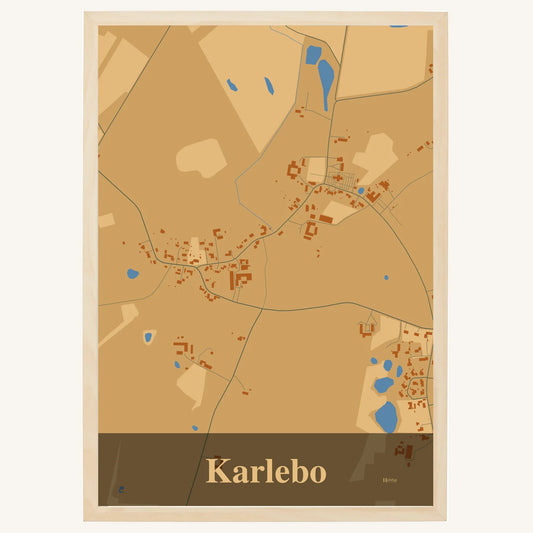 Karlebo plakat – Firkantet 2026 – Lys pastel brun