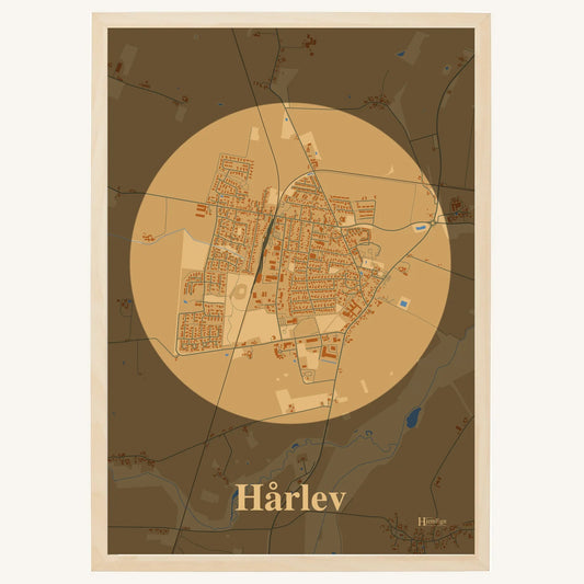 Hårlev plakat – Centrum 2026 – Lys pastel brun