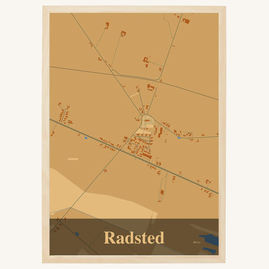Radsted plakat – Firkantet 2026 – Lys pastel brun