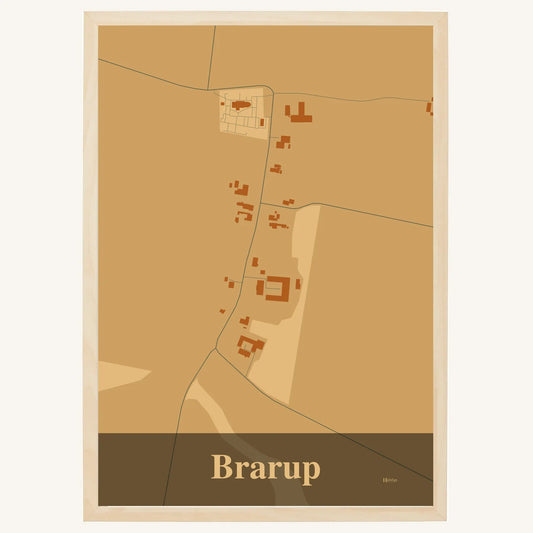 Brarup plakat – Firkantet 2026 – Lys pastel brun