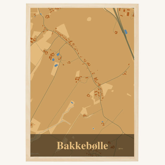 Bakkebølle plakat – Firkantet 2026 – Lys pastel brun