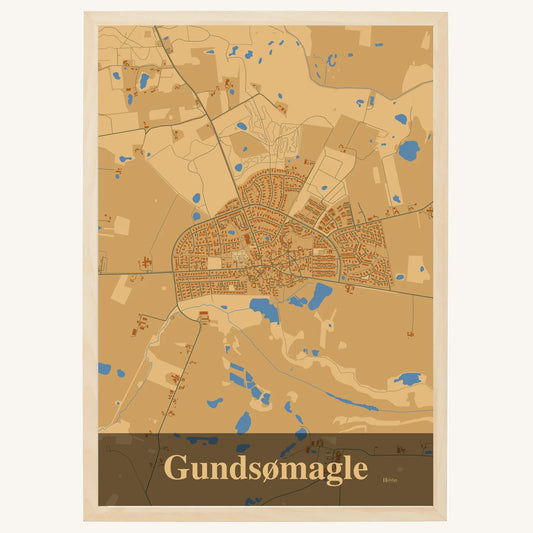 Gundsømagle plakat – Firkantet 2026 – Lys pastel brun