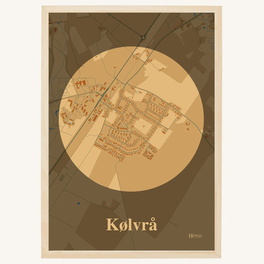 Kølvrå plakat – Centrum 2026 – Lys pastel brun
