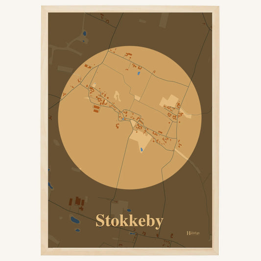 Stokkeby plakat – Centrum 2026 – Lys pastel brun