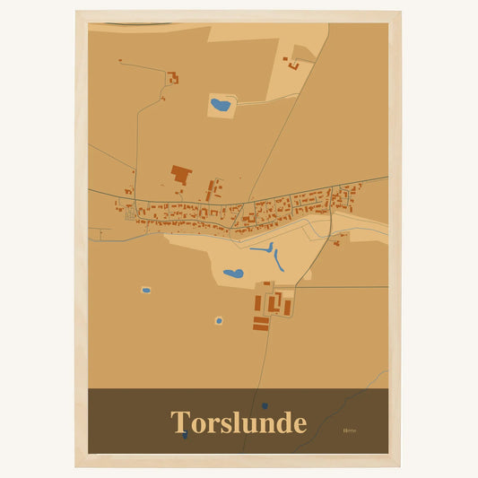 Torslunde Plakat – Lys pastel brun