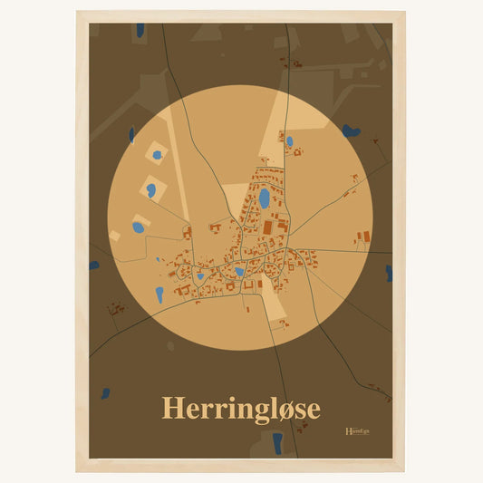 Herringløse plakat – Centrum 2026 – Lys pastel brun