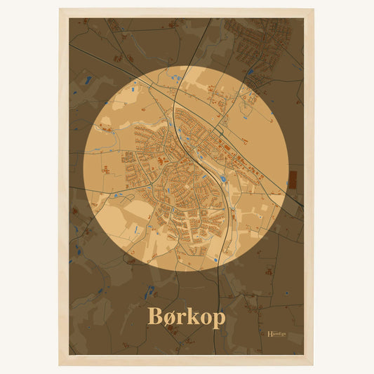 Børkop Plakat – Lys pastel brun