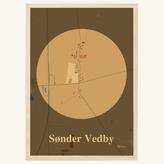 Sønder Vedby plakat – Centrum 2026 – Lys pastel brun
