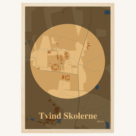 Tvind Skolerne plakat – Centrum 2026 – Lys pastel brun