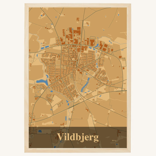 Vildbjerg Plakat – Lys pastel brun