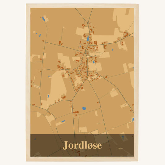 Jordløse Plakat – Lys pastel brun