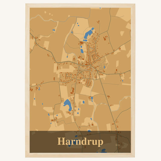 Harndrup plakat – Firkantet 2026 – Lys pastel brun