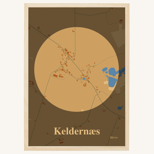 Keldernæs plakat – Centrum 2026 – Lys pastel brun