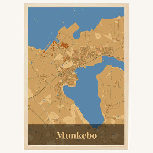 Munkebo Plakat – Lys pastel brun