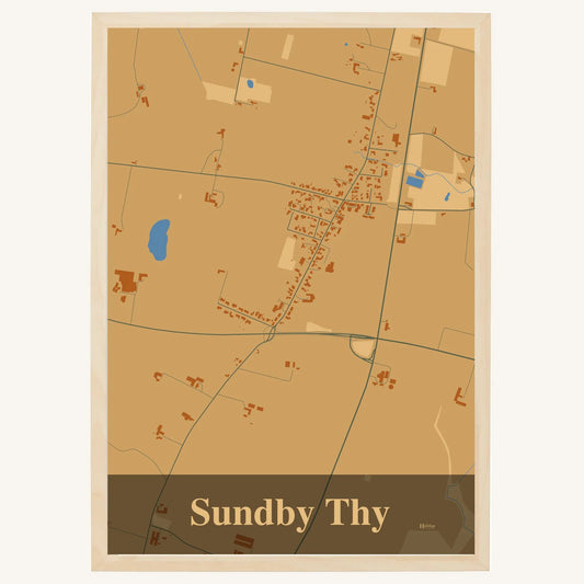Sundby Thy plakat – Firkantet 2026 – Lys pastel brun