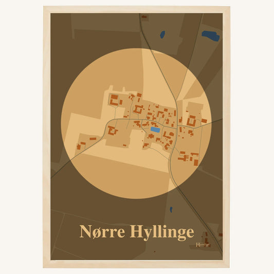 Nørre Hyllinge plakat – Centrum 2026 – Lys pastel brun