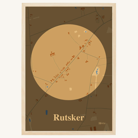 Rutsker plakat – Centrum 2026 – Lys pastel brun
