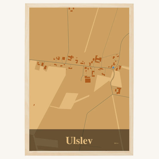 Ulslev plakat – Firkantet 2026 – Lys pastel brun