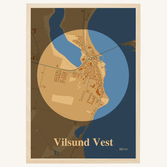 Vilsund Vest plakat – Centrum 2026 – Lys pastel brun