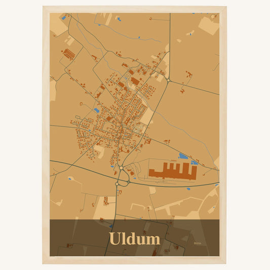 Uldum plakat – Firkantet 2026 – Lys pastel brun
