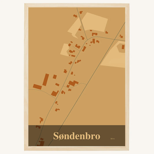 Søndenbro plakat – Firkantet 2026 – Lys pastel brun