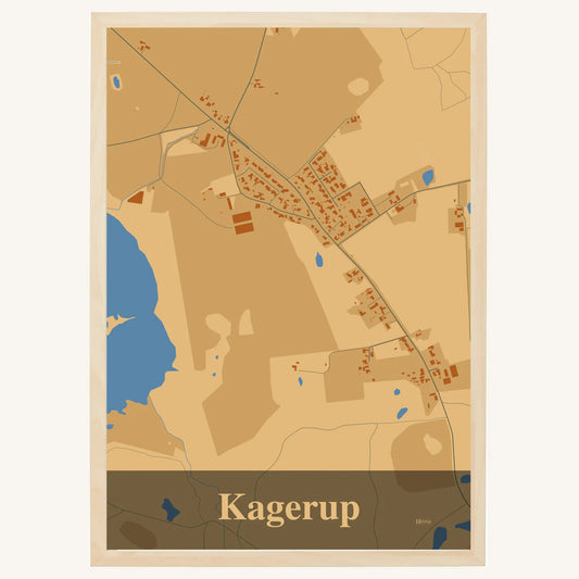 Kagerup plakat – Firkantet 2026 – Lys pastel brun
