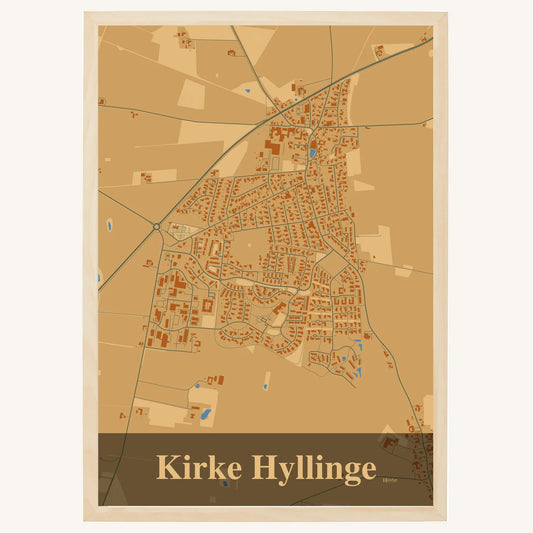 Kirke Hyllinge plakat – Firkantet 2026 – Lys pastel brun