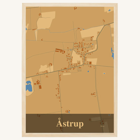 Åstrup plakat – Firkantet 2026 – Lys pastel brun