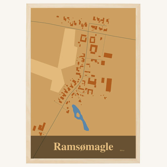 Ramsømagle plakat – Firkantet 2026 – Lys pastel brun