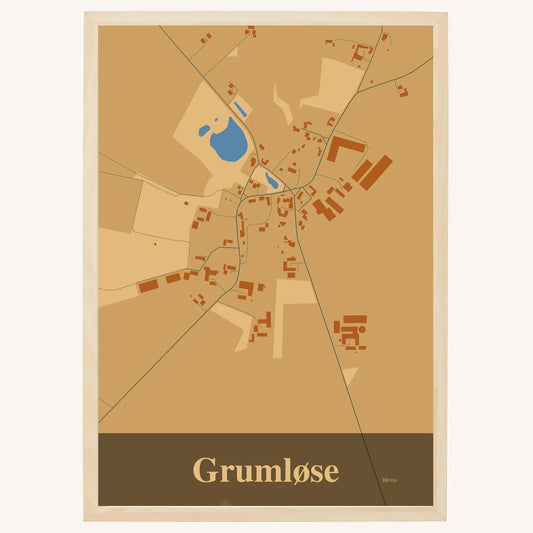 Grumløse plakat – Firkantet 2026 – Lys pastel brun