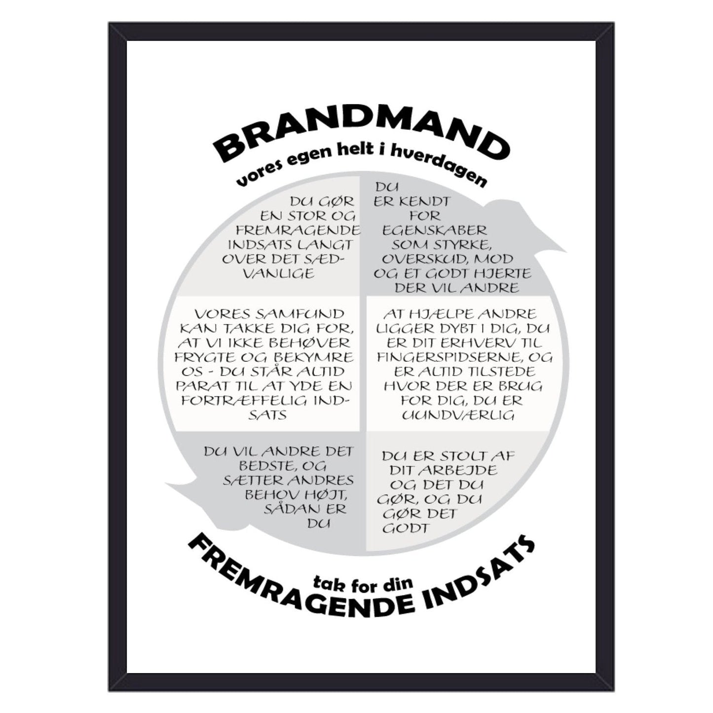 brandmand personlig citat plakat