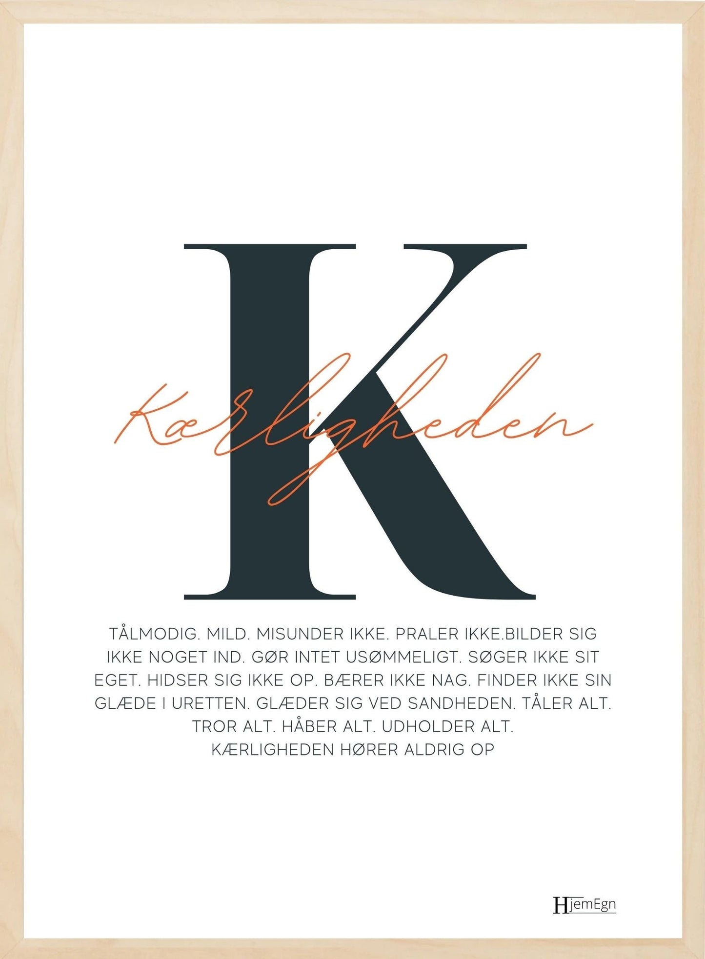 Citat plakat - Husk på kærligheden - Hjemegn