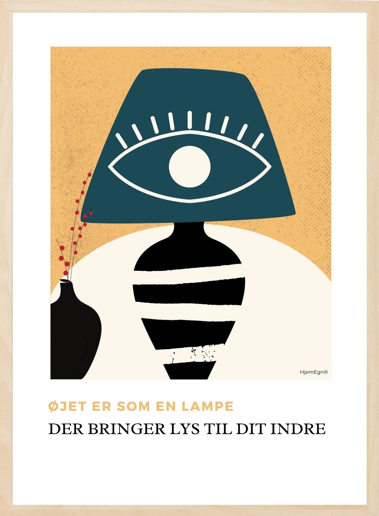 Citat plakat - Øjet er som en lampe der bringer lys til dit indre - Hjemegn