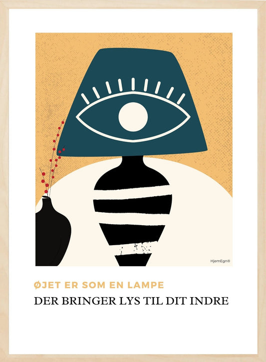 Citat plakat - Øjet er som en lampe der bringer lys til dit indre - Hjemegn