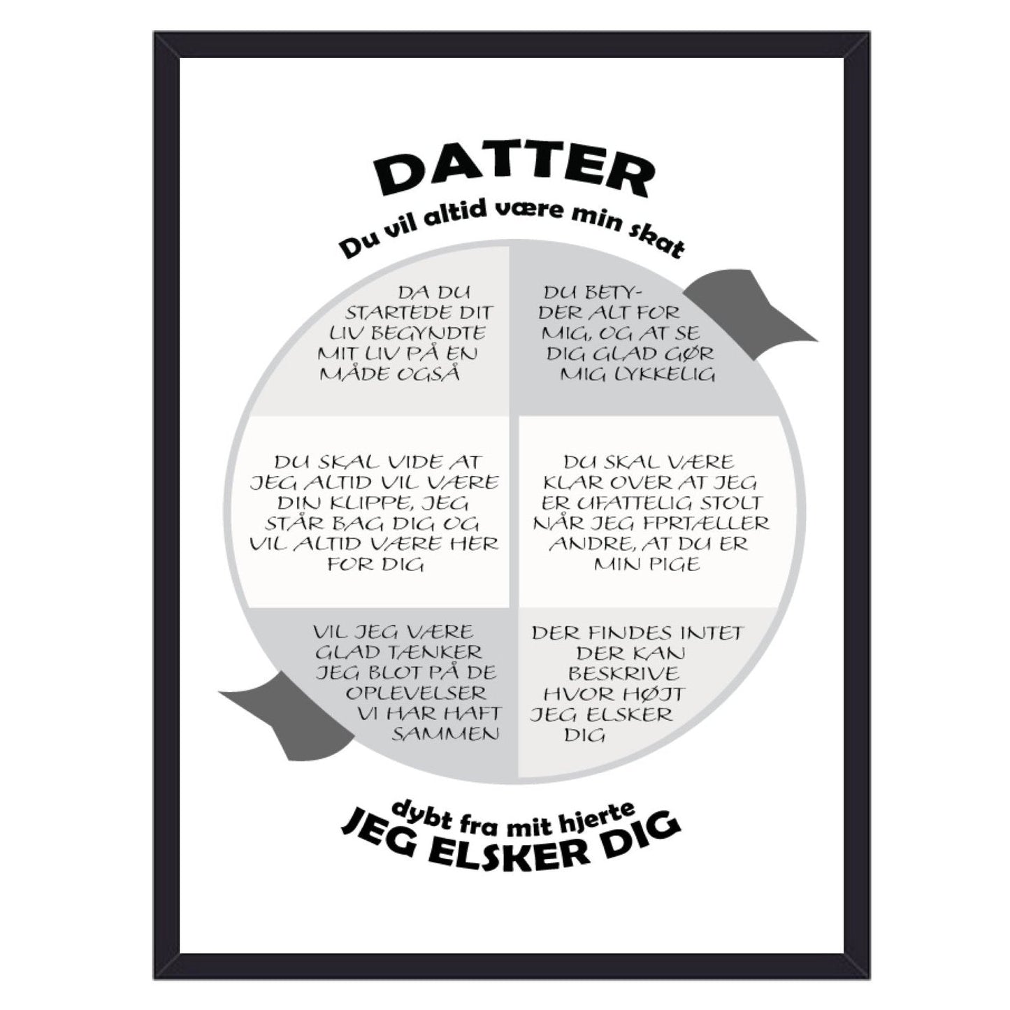 datter personlig citat plakat