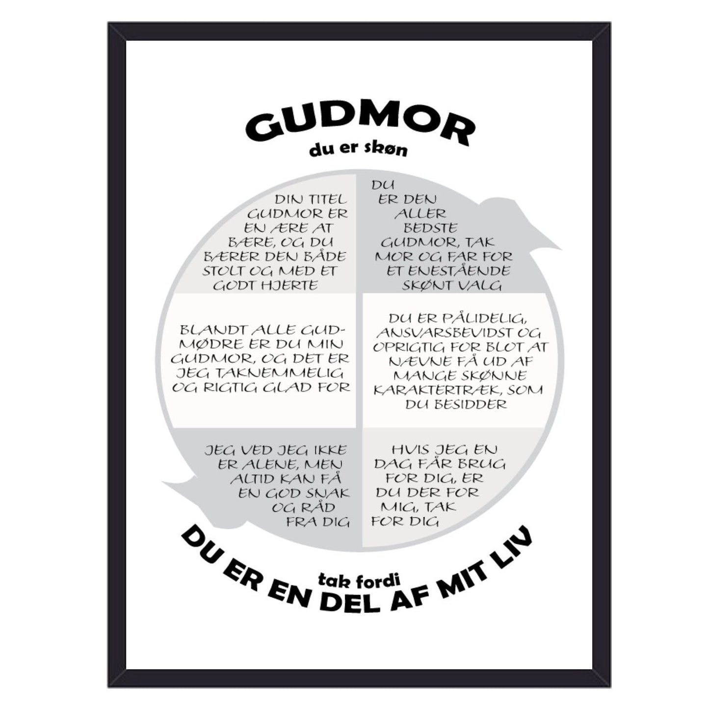 gudmor personlig citat plakat