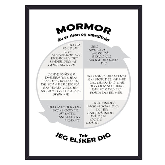 mormor personlig citat plakat