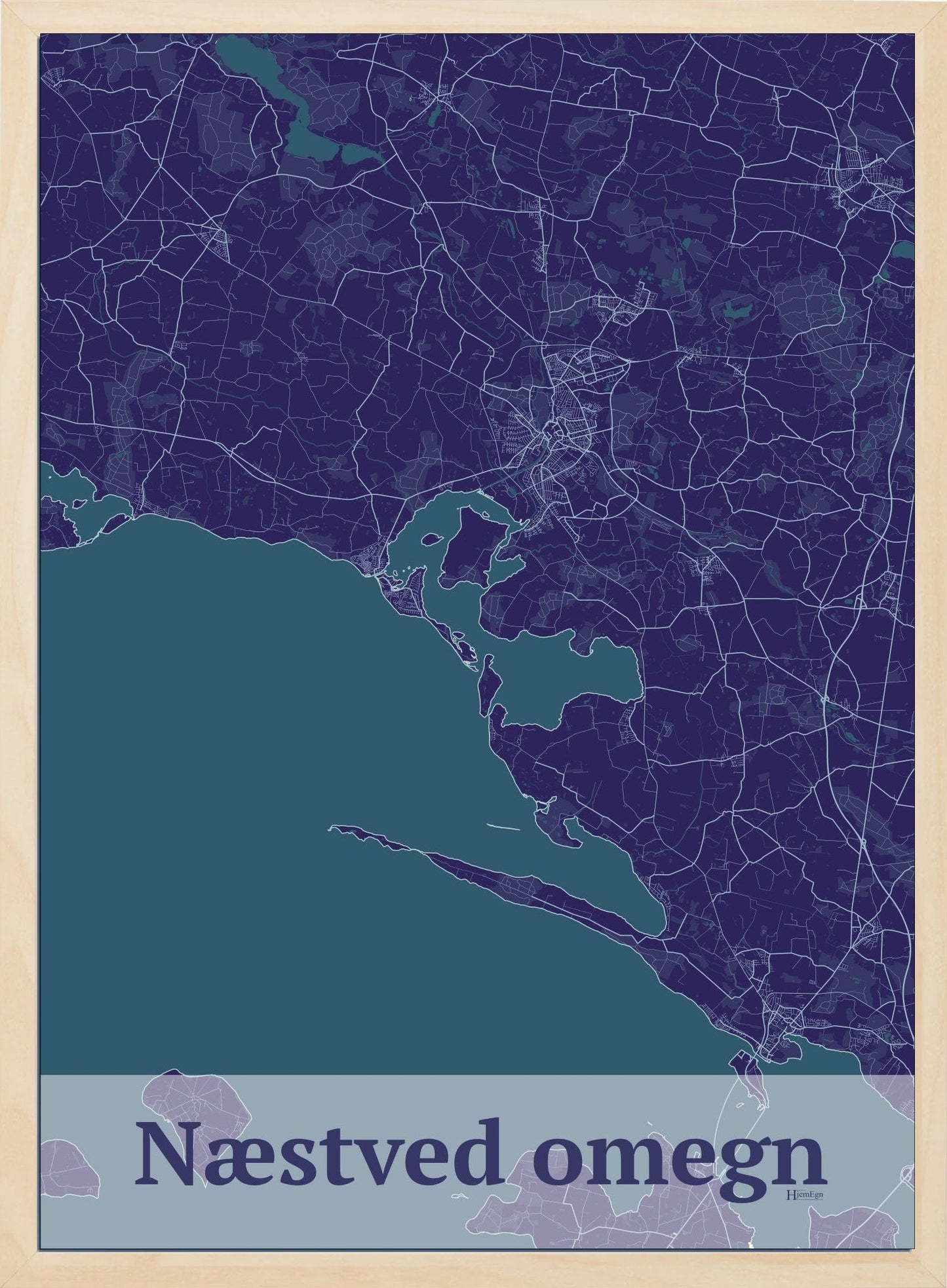 Plakat For Næstved Omegn plakat fra 2022 i op til 10 skønne farvekombinationer