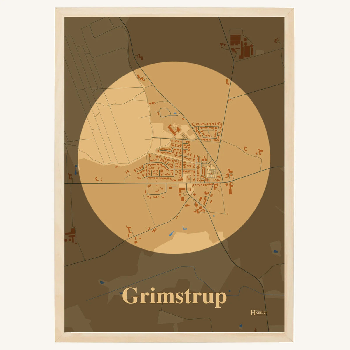 Grimstrup plakat – Centrum 2026 – Lys pastel brun