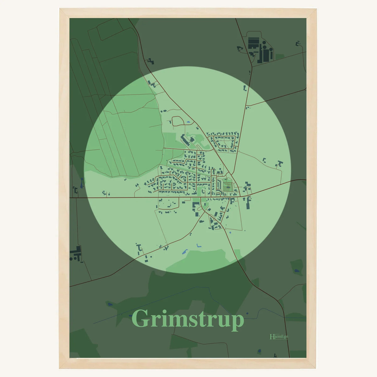 Grimstrup plakat – Centrum 2026 – Lys pastel grøn
