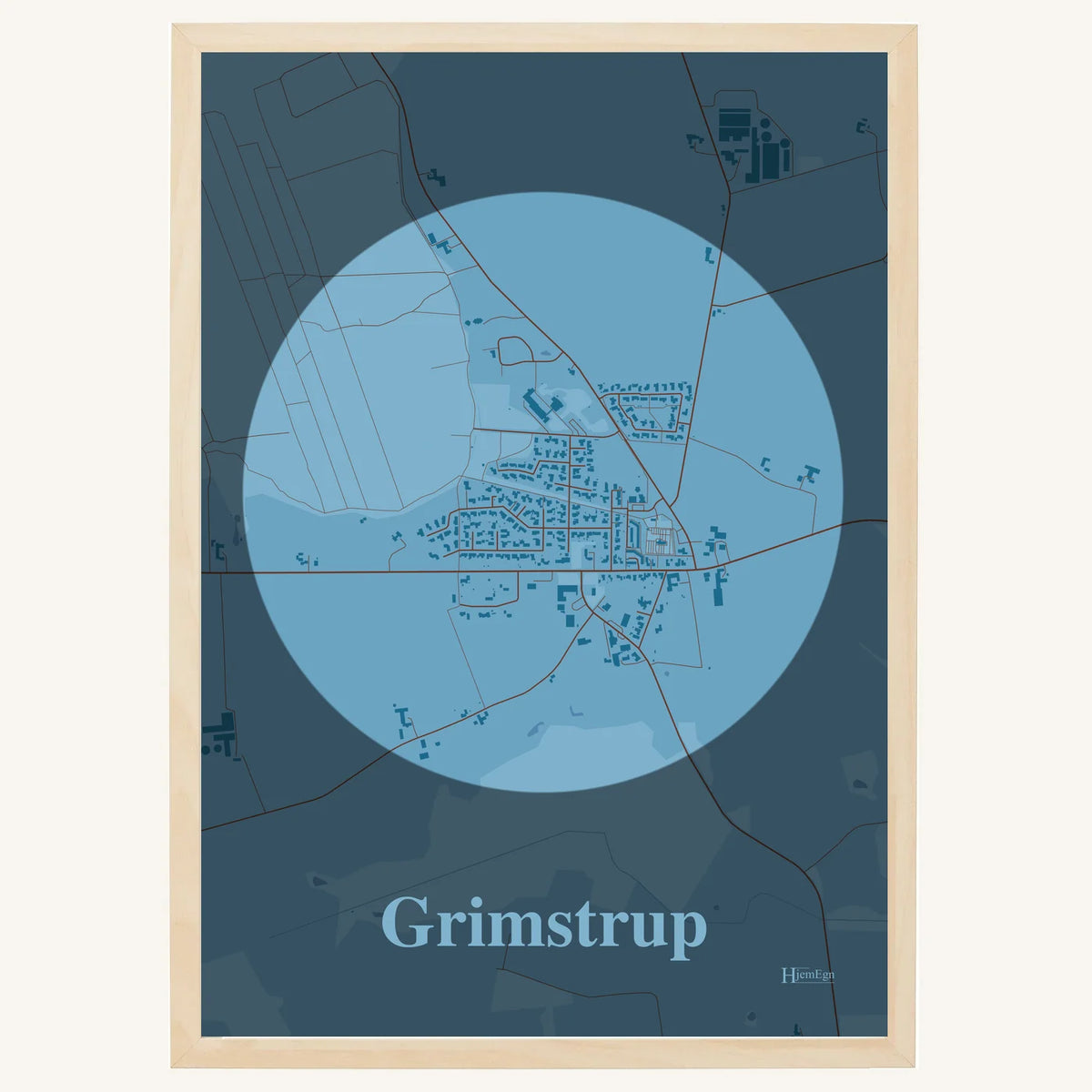 Grimstrup plakat – Centrum 2026 – Lys pastel blå