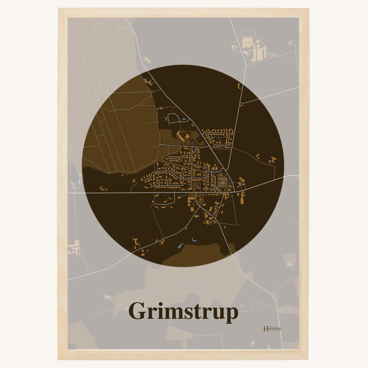 Grimstrup plakat – Centrum 2026 – Mørk brun