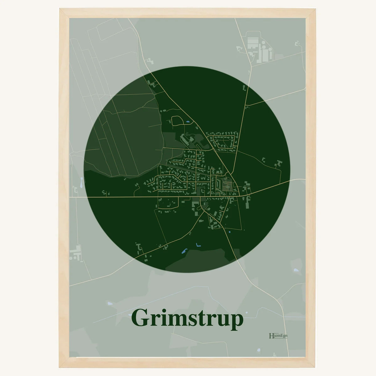 Grimstrup plakat – Centrum 2026 – Mørk grøn