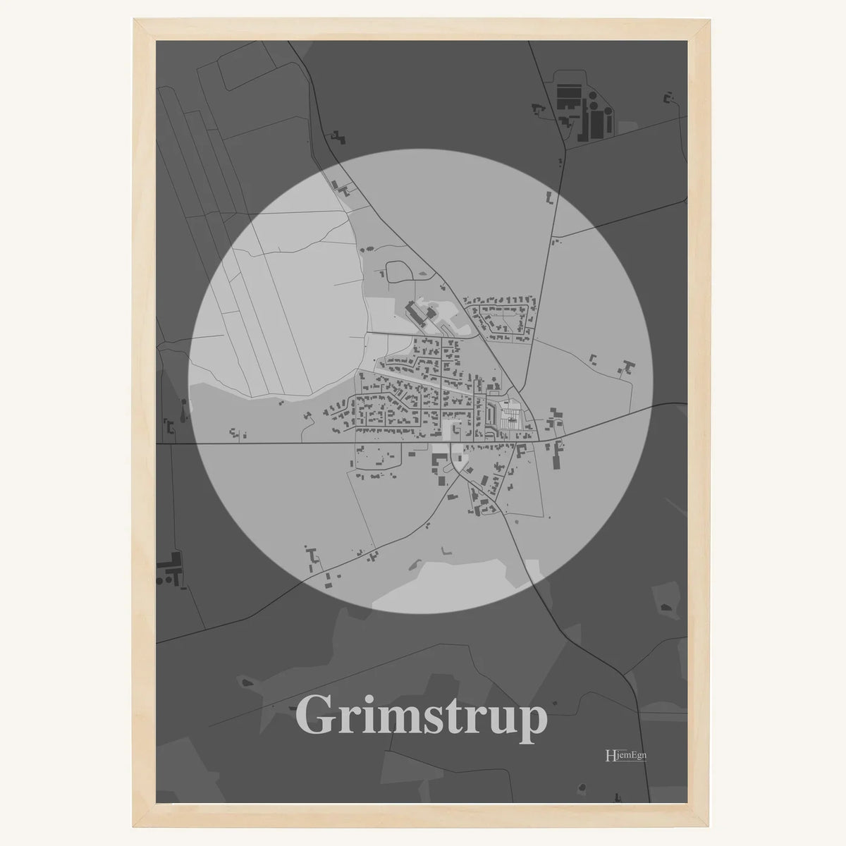 Grimstrup plakat – Centrum 2026 – Lys pastel grå