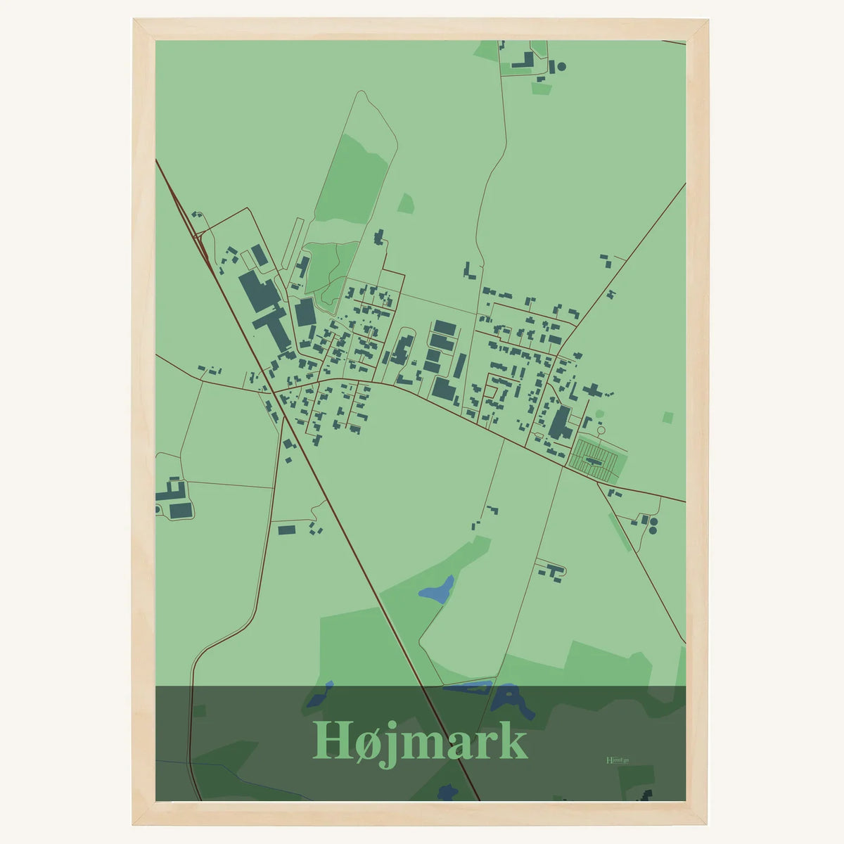 Højmark plakat – Firkantet 2026 – Lys pastel grøn