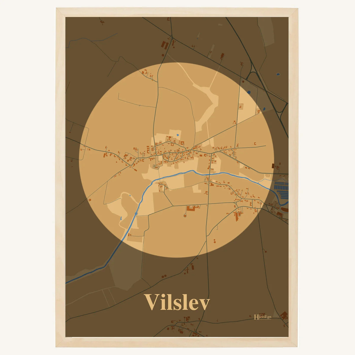 Vilslev plakat – Centrum 2026 – Lys pastel brun